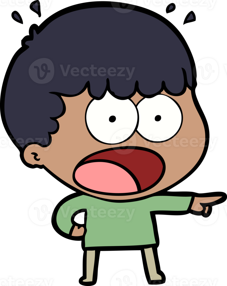 cartoon shocked man pointing png