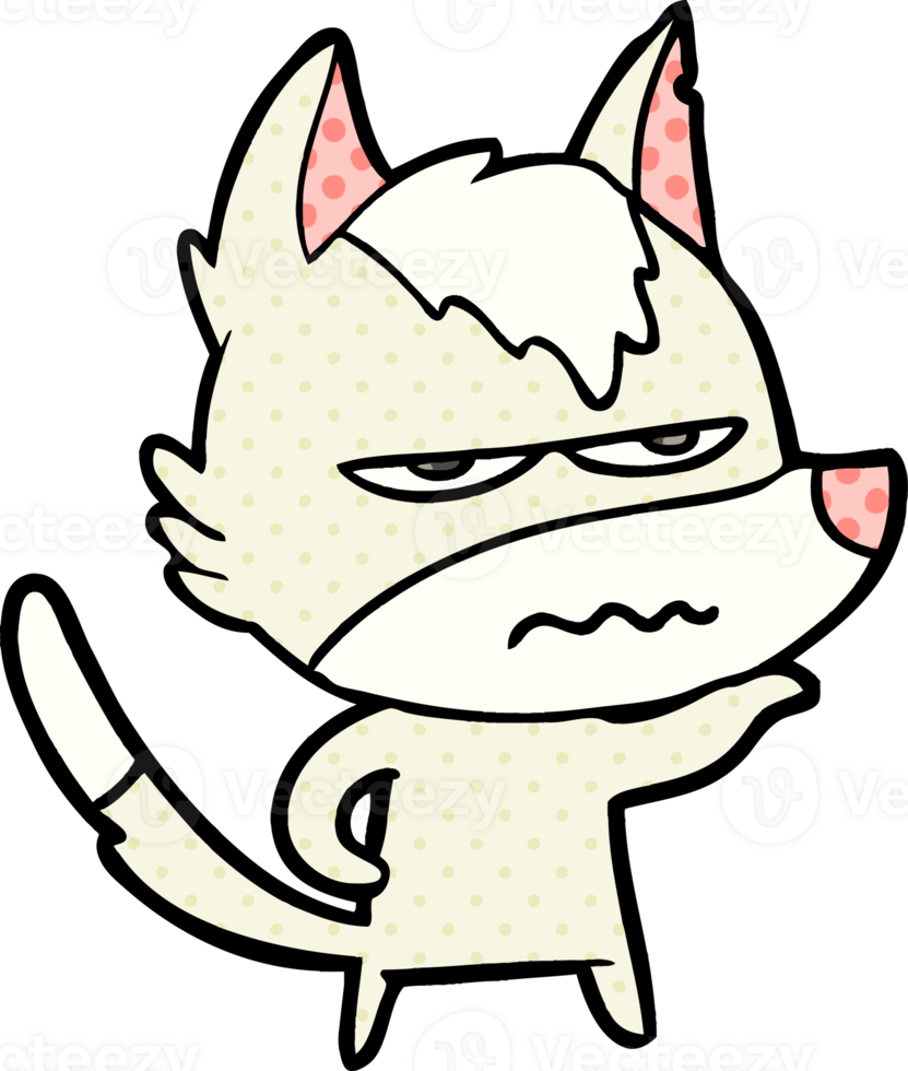 cartoon annoyed wolf png
