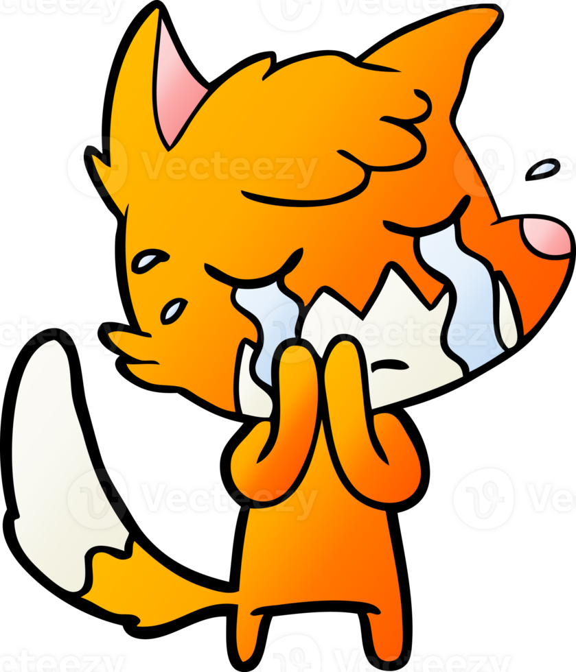 crying fox cartoon png