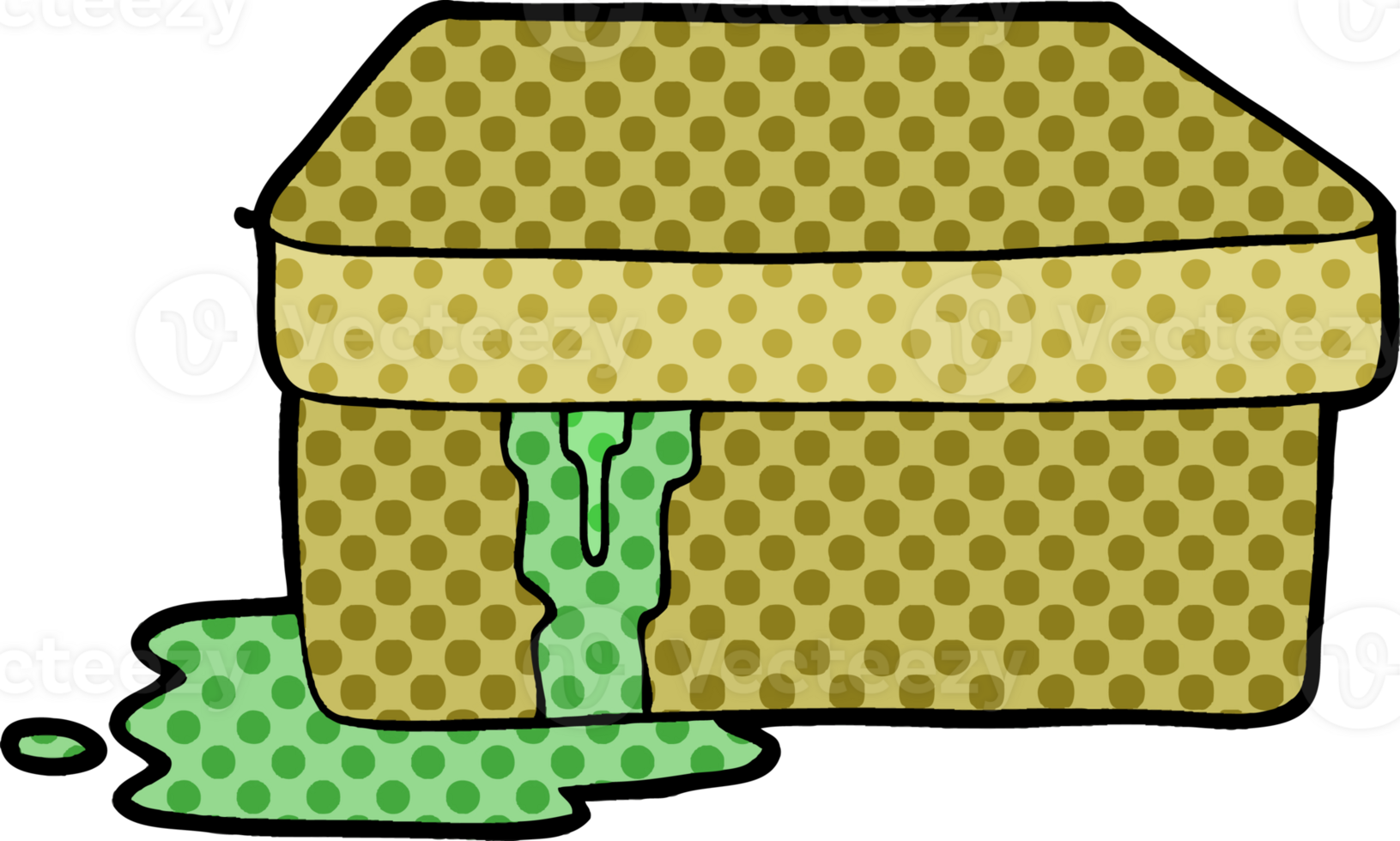 cartoon box with slime png