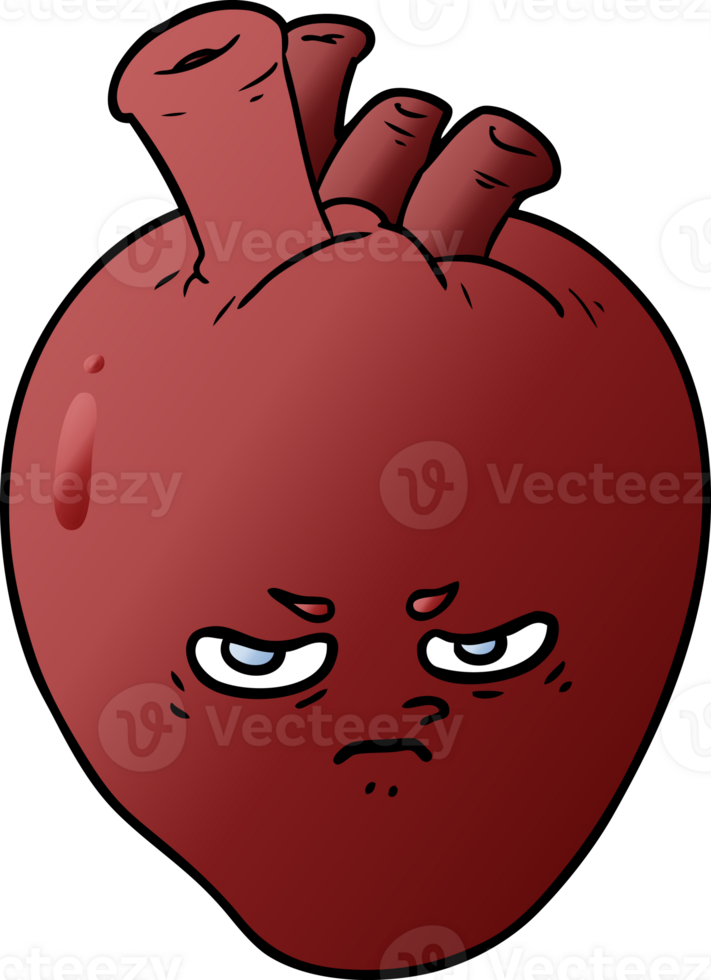cartoon mean heart png