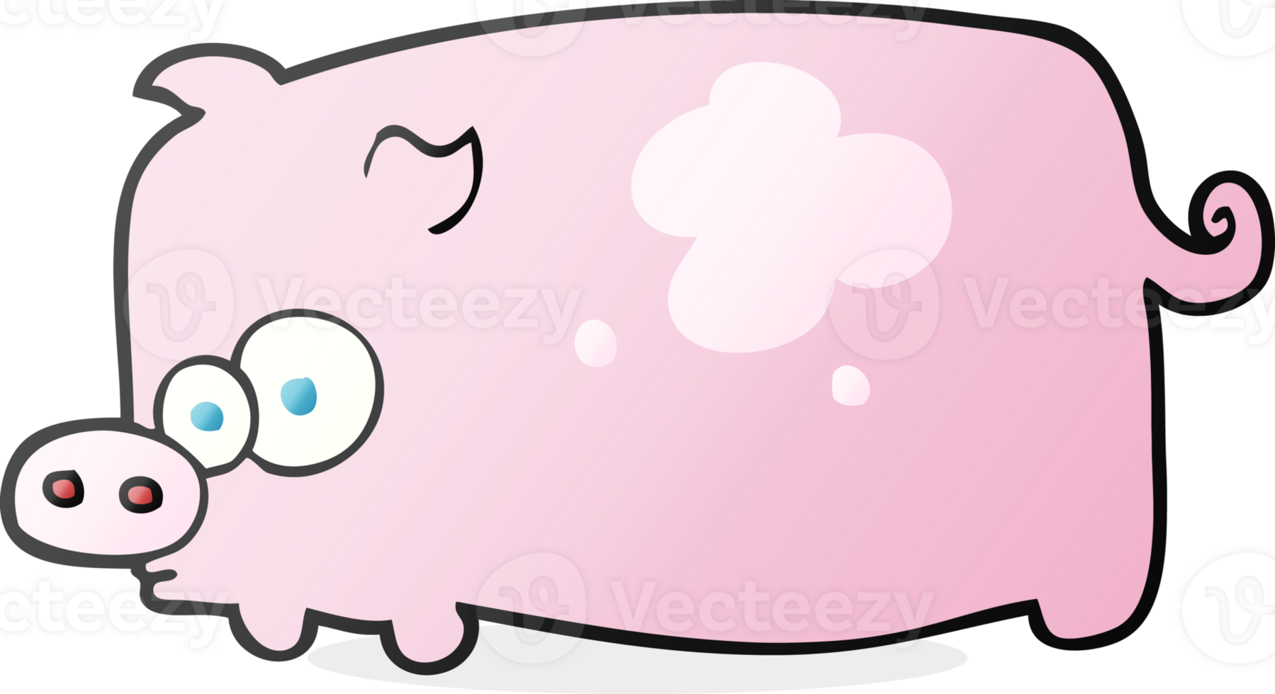 hand drawn cartoon pig png