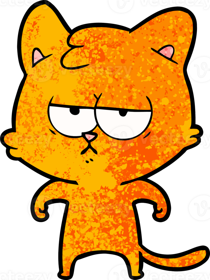 bored cartoon cat png