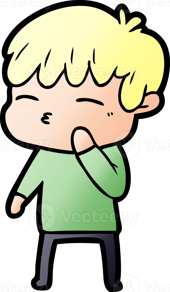 cartoon curious boy png