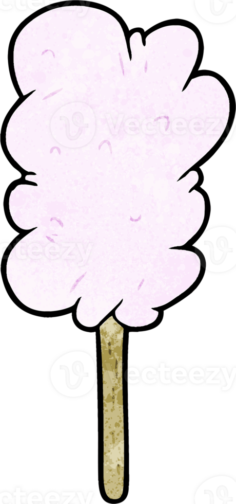 cartoon candy floss on stick png