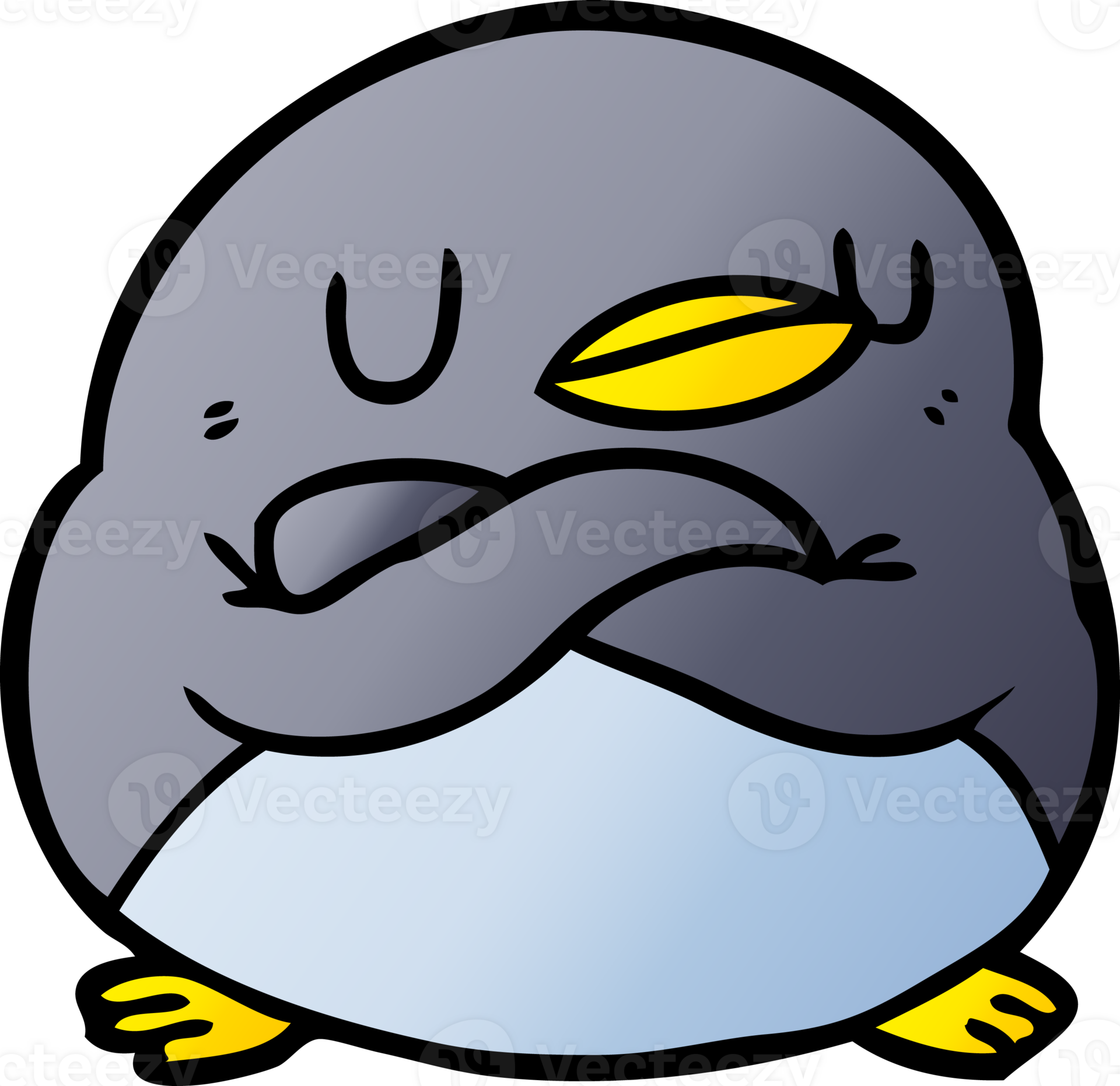 cartoon penguin with crossed arms 42276917 PNG
