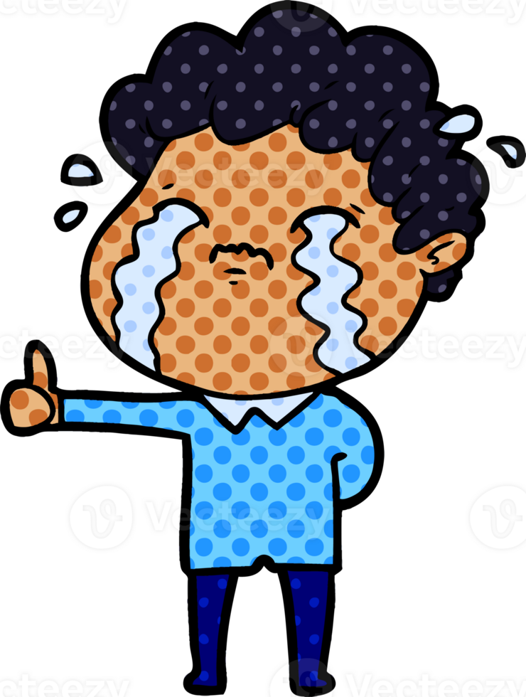 cartoon man crying png