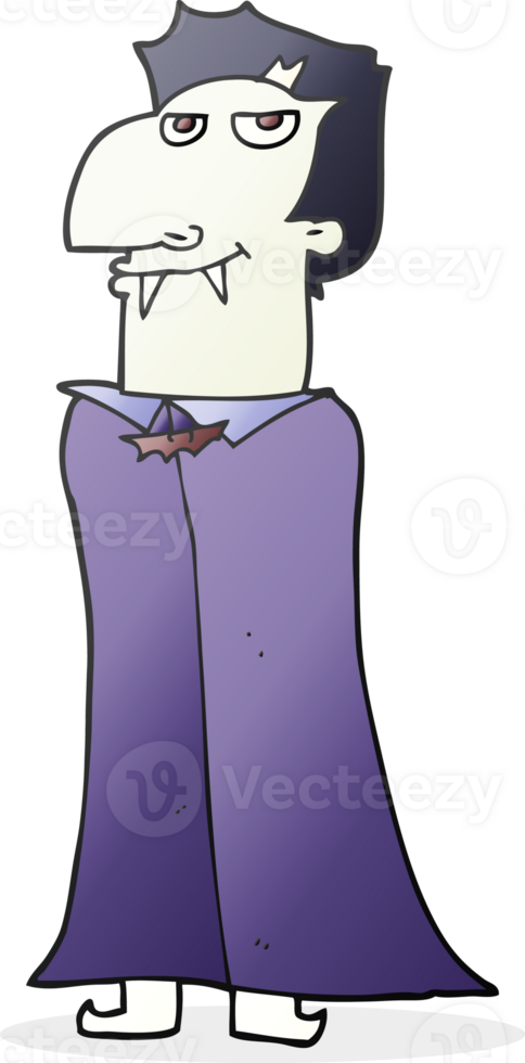 hand drawn cartoon vampire png
