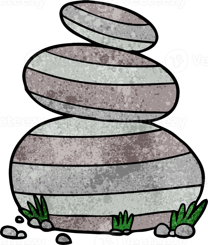 cartoon large stacked stones png