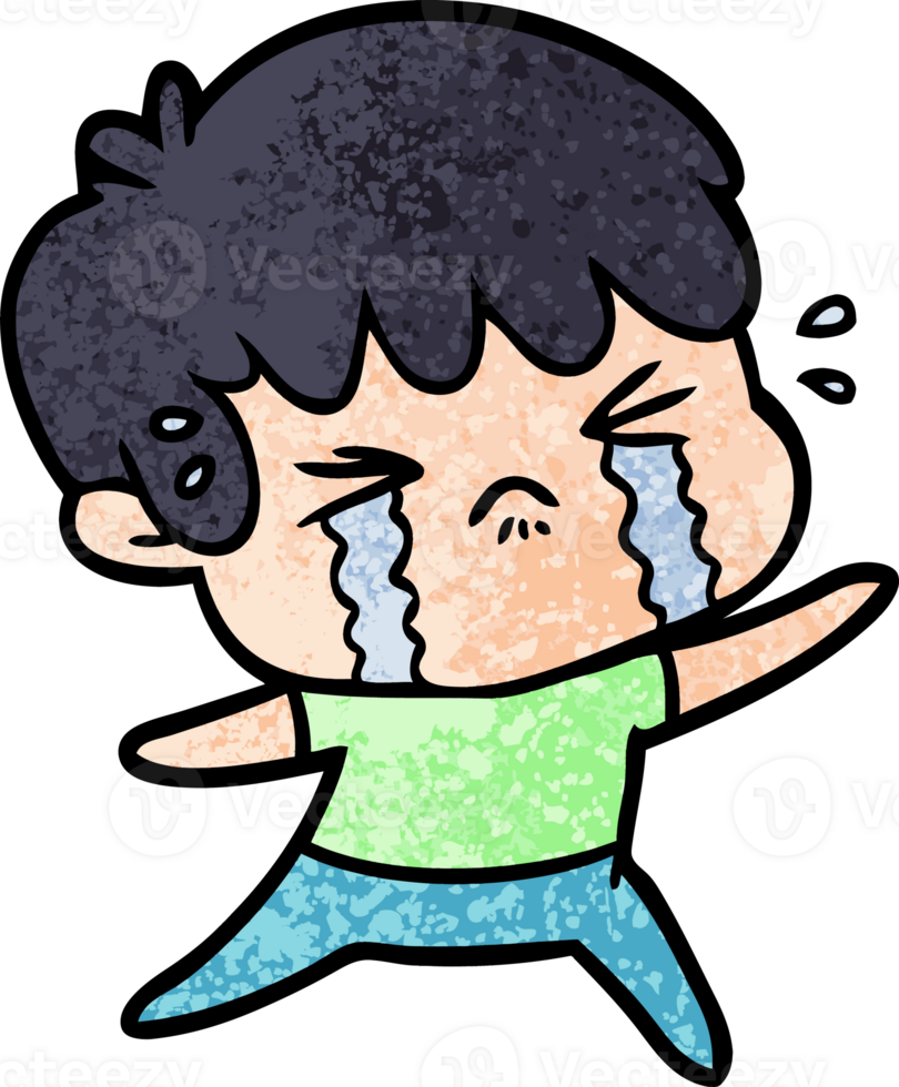 cartoon boy crying png