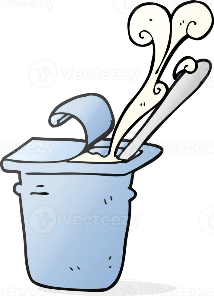 hand drawn cartoon yogurt png