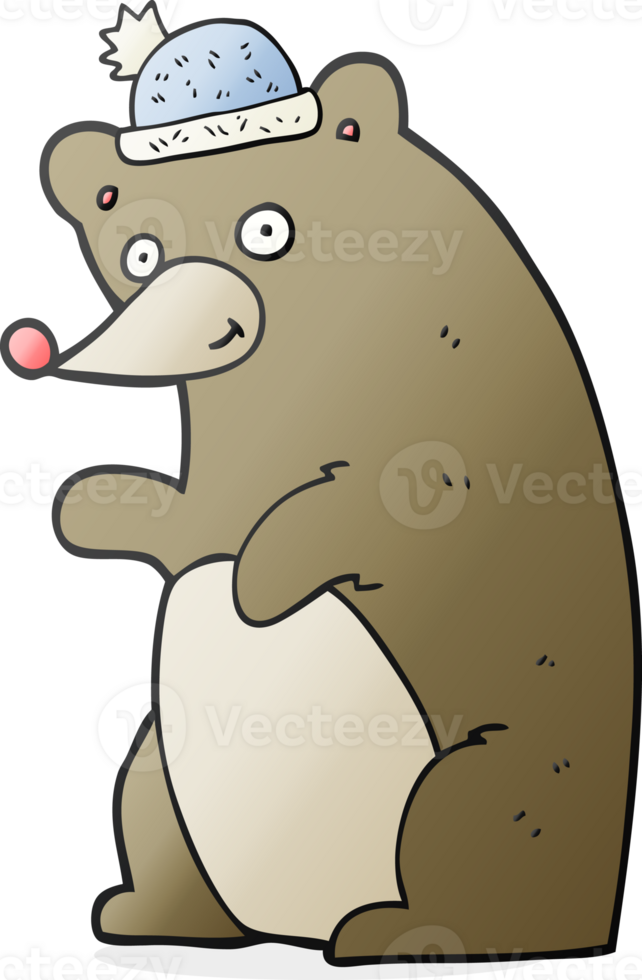 hand drawn cartoon bear png