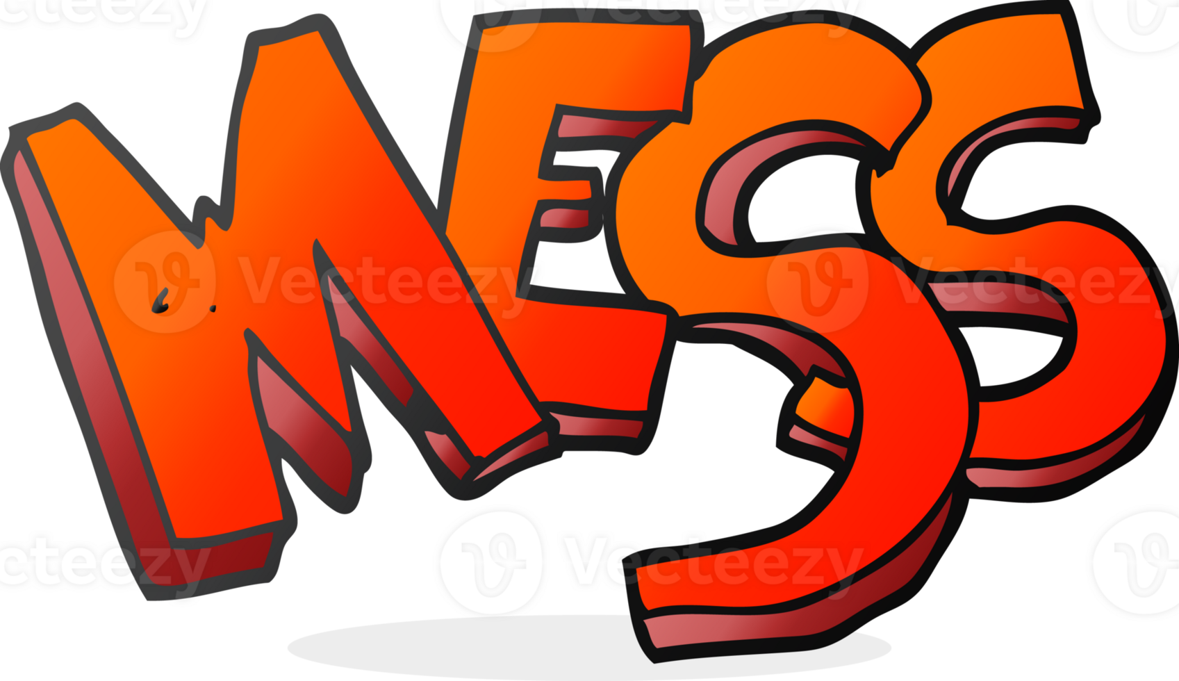 hand drawn cartoon mess png