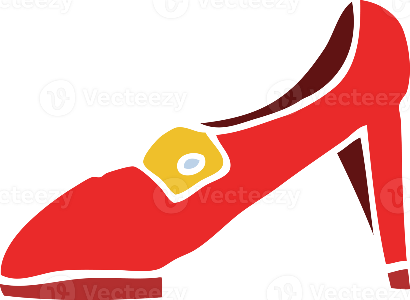 cartoon doodle of a red shoe png