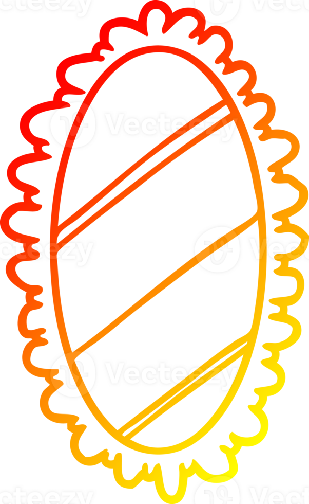 calentar degradado línea dibujo de un enmarcado antiguo espejo png