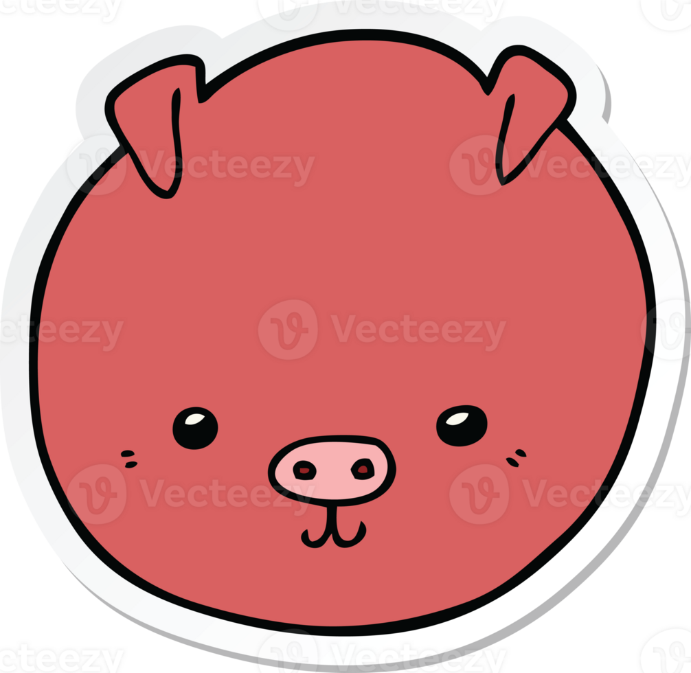 sticker of a cartoon pig png