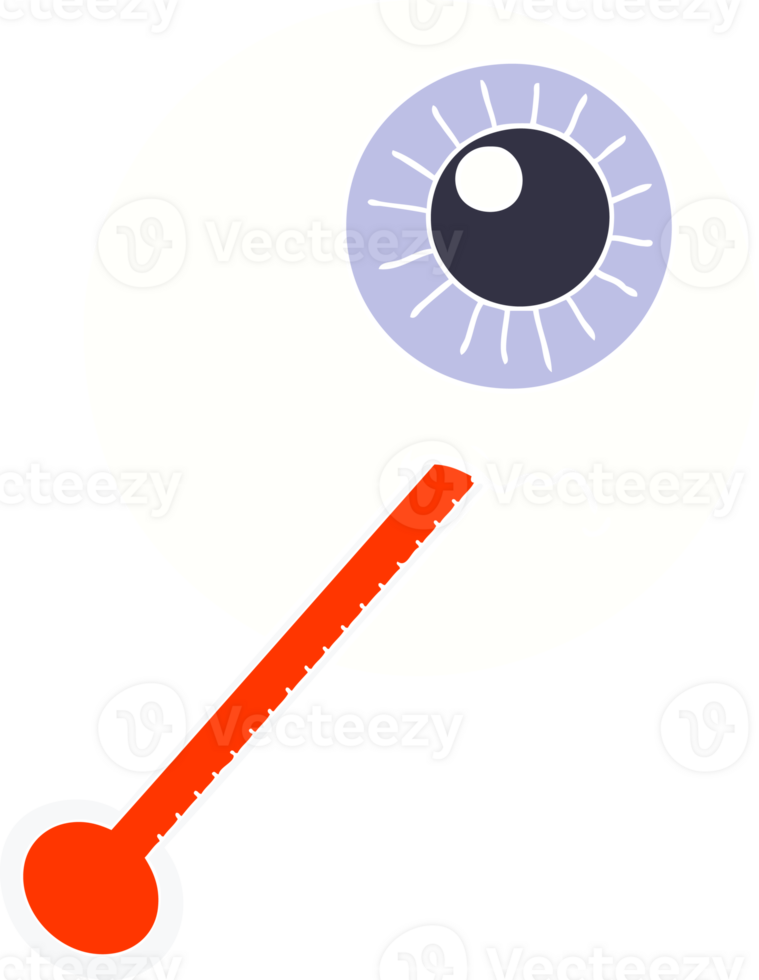 flat color style cartoon ill eyeball png
