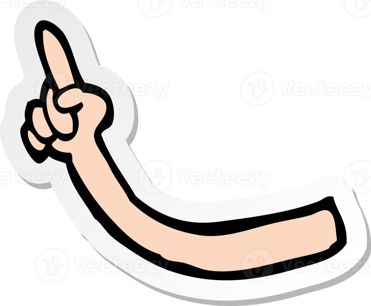 sticker of a cartoon arm png