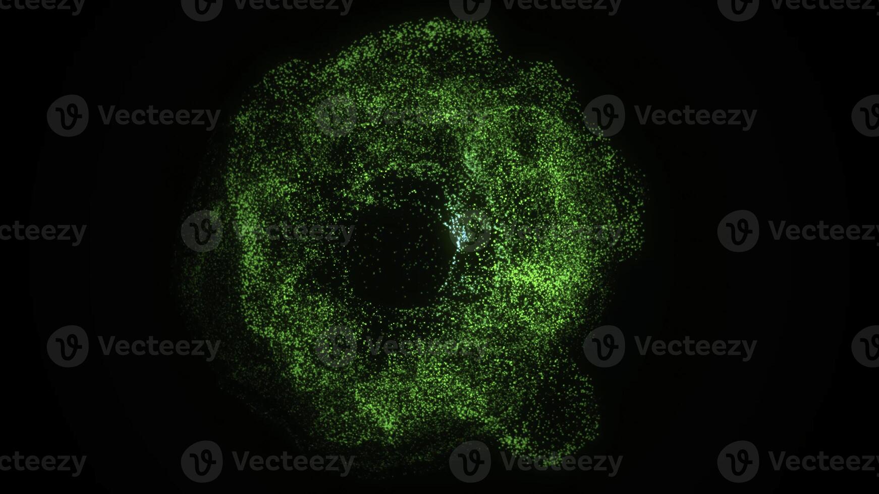 Moving Colorful Led Lights. Animation. Neon colored dots moving in a circle in space photo