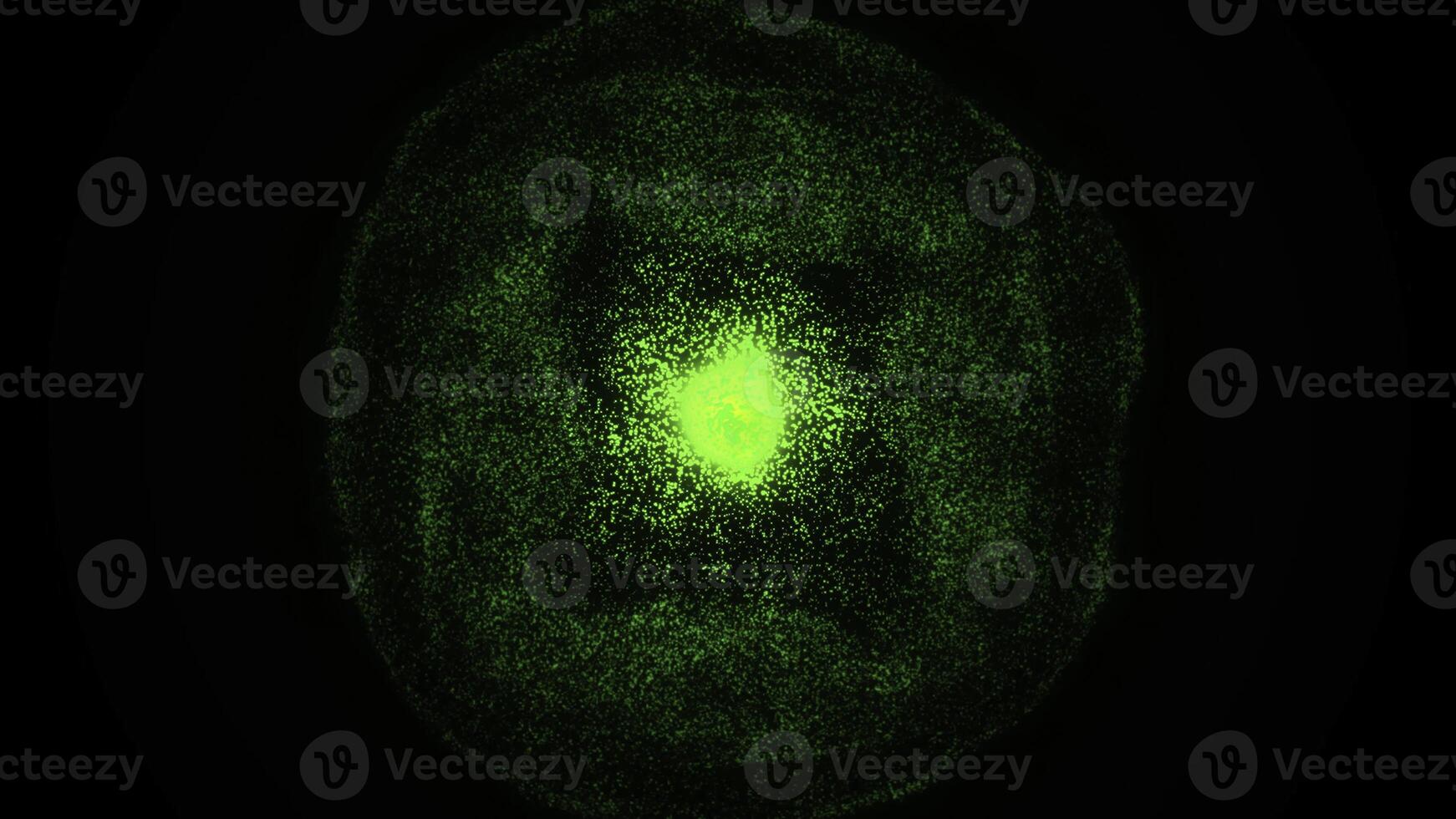 Moving Colorful Led Lights. Animation. Neon colored dots moving in a circle in space photo