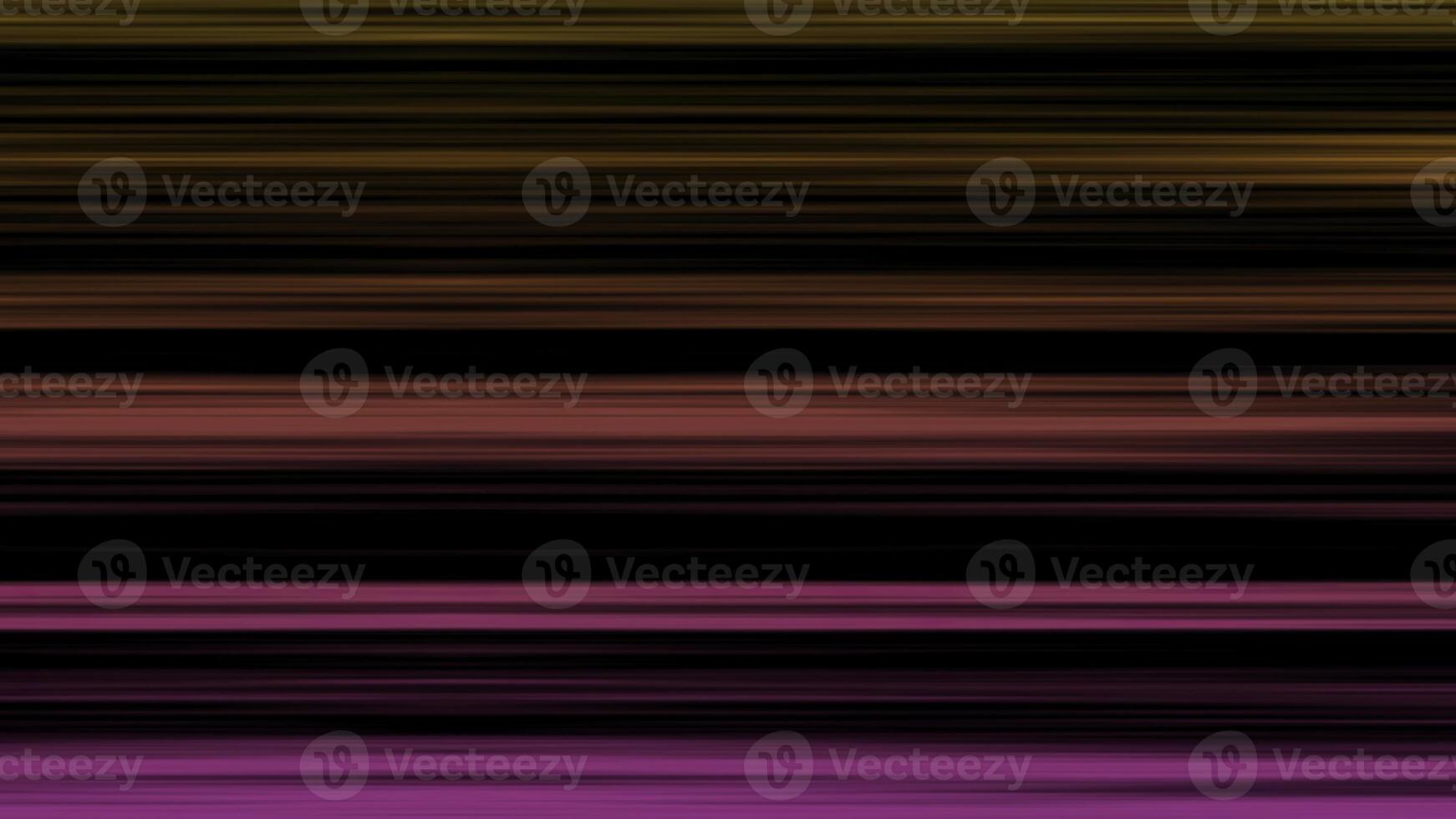 Abstract background with colorful horizontal lines on black background. Animation. Beautiful multi-colored lines move or flicker horizontally on black background photo