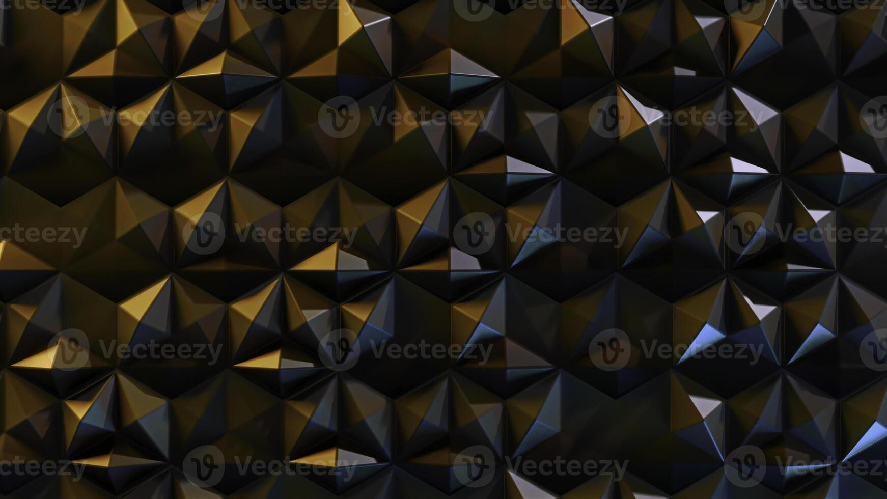 Geometric background of abstract moving triangles. Stock Animation. Background of geometric shapes with metallic texture rotate in place photo