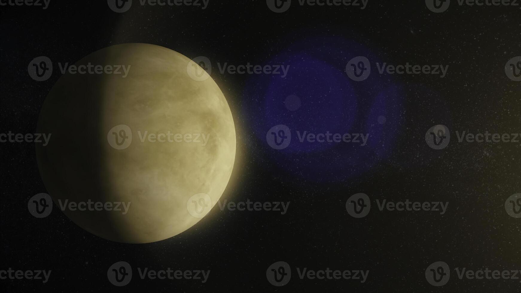 Solar System - Venus. It is the second planet from the Sun. It is a terrestrial planet. After the Moon, it is the brightest natural object in the night sky. Venus is the planet photo