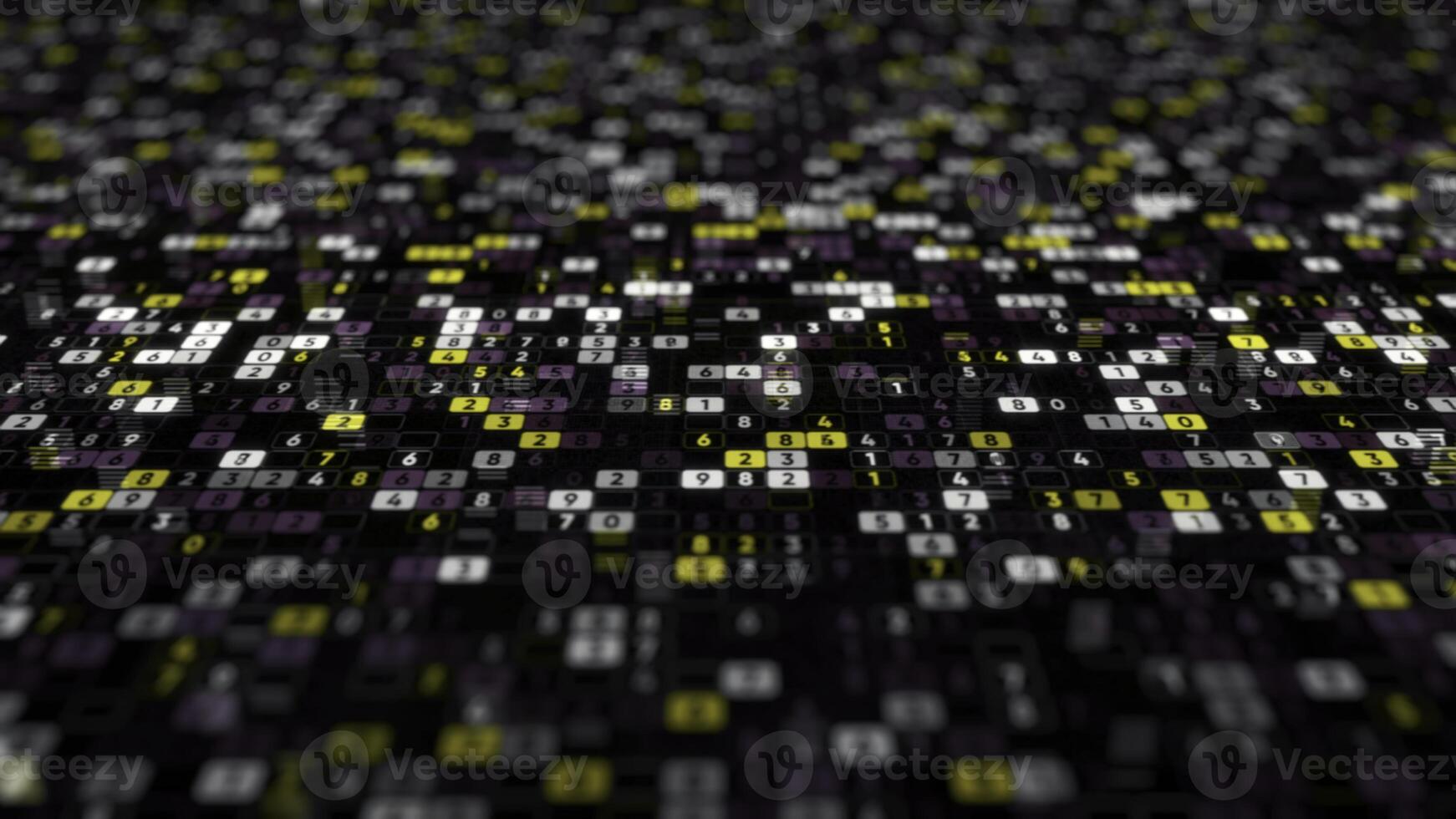 Abstract animation with plenty of digits changing their values on the black background. Animation. Data and number values passing through cyberspace photo