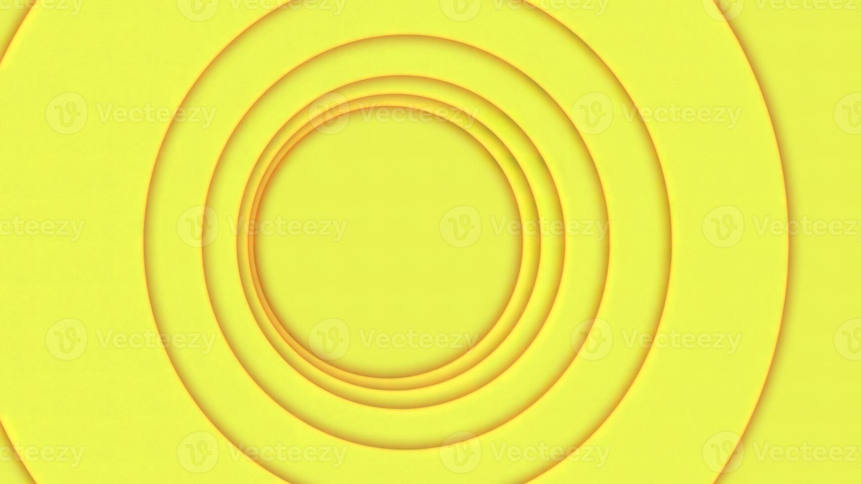 Abstract background of circles changing shapes on solid background. Animation. Row of rings changes its thickness in 3D volumes on simple background photo