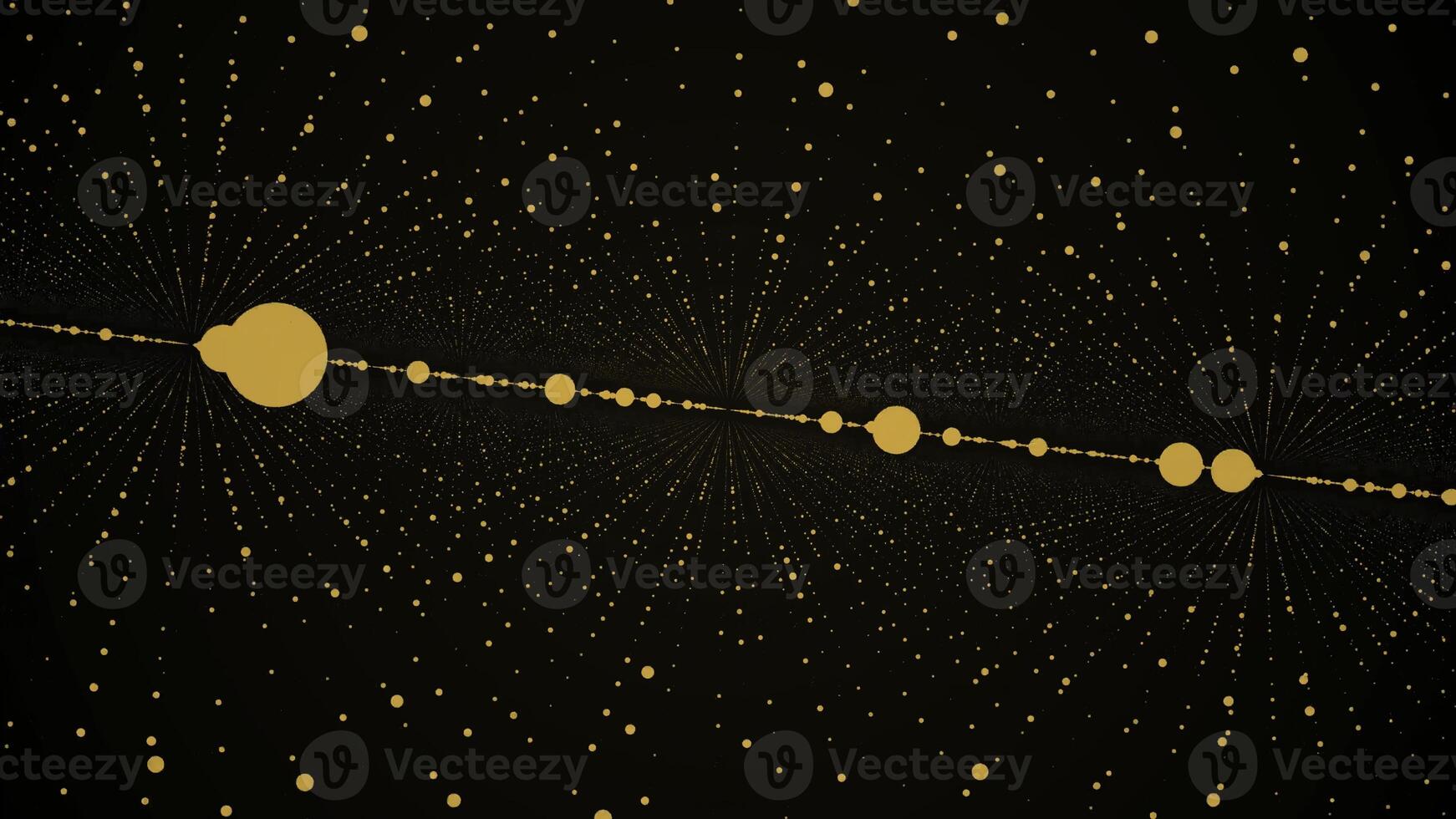 Abstract background with animation moving of dots. Magic flickering dots or glowing flying points photo