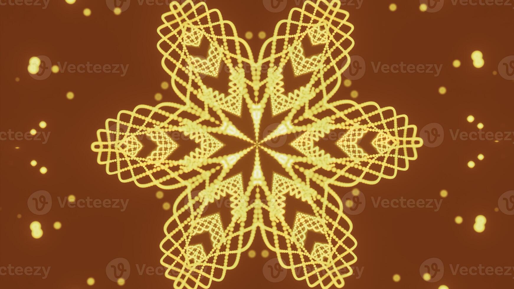 Moving pattern with star and geometric lines. Design. Festive animation with moving pattern and star. Luminous patterned lines move and change on festive background photo