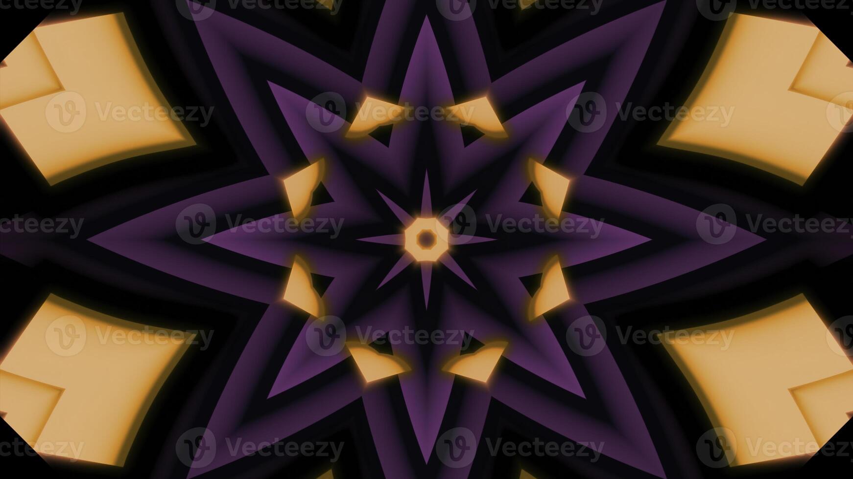 Moving pattern with pulsating shapes. Design. Star pattern with geometric shapes and psychedelic effect. Psychedelic pulsation of geometric pattern center photo