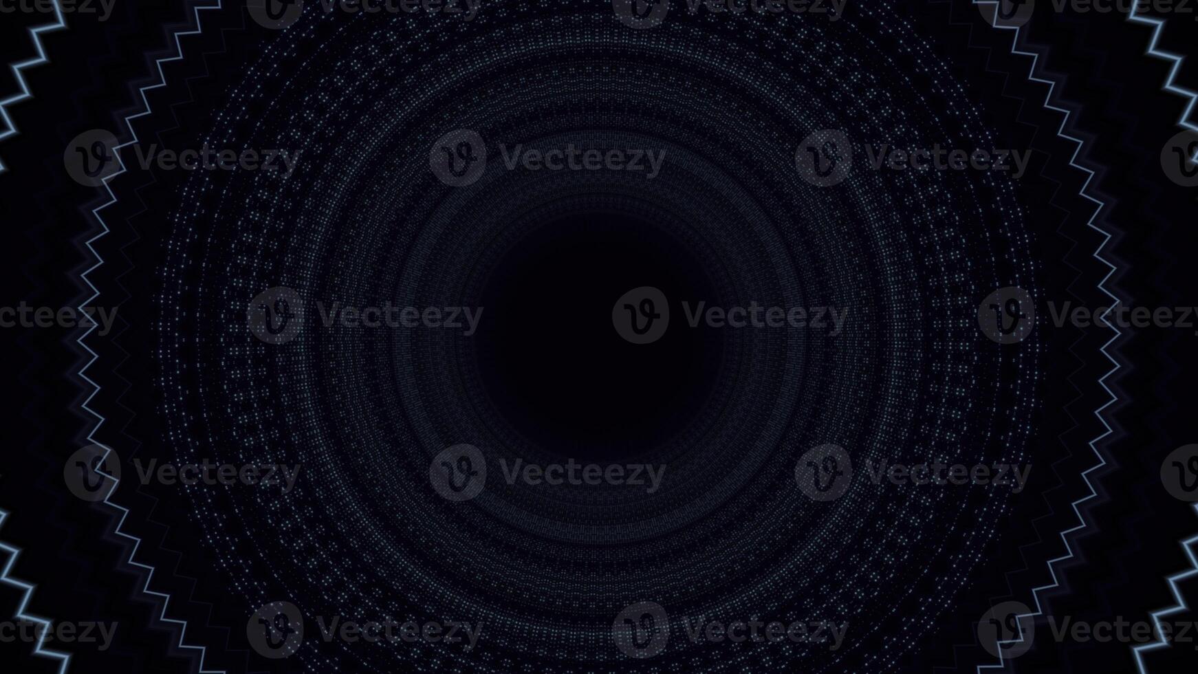 Background with pulsating circles in rhythm of music. Animation. Ripple circles in musical style on black background. Moving circles with pulsation and musical vibration effect photo