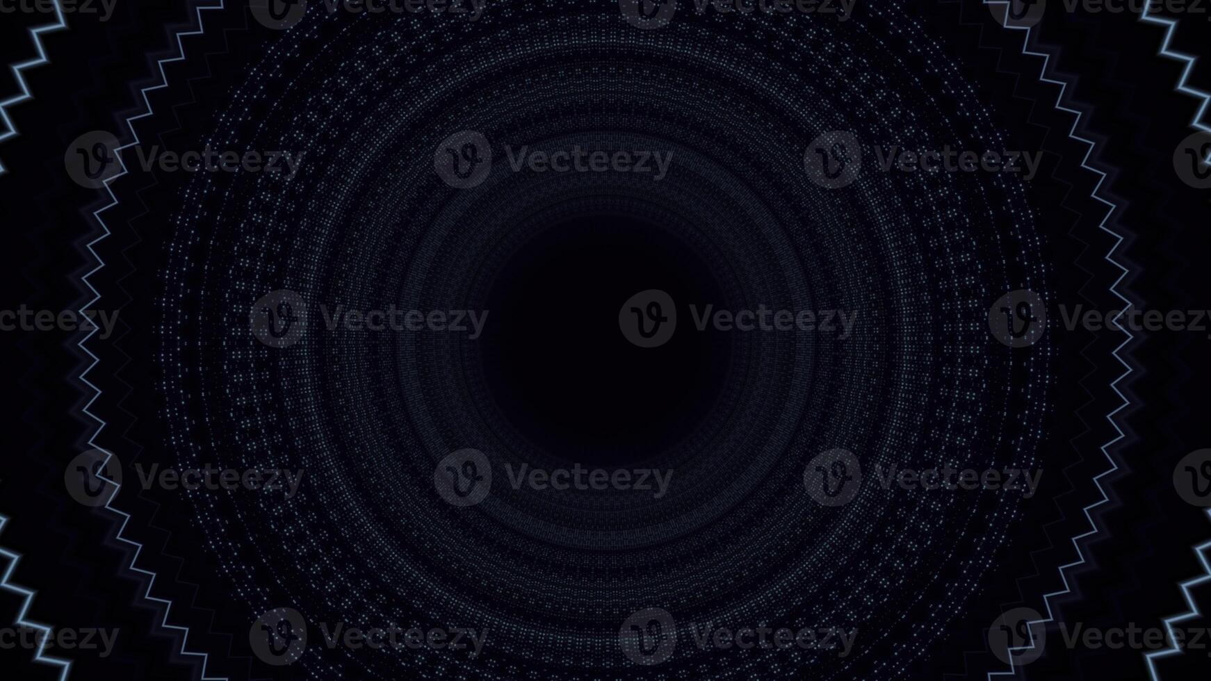 Background with pulsating circles in rhythm of music. Animation. Ripple circles in musical style on black background. Moving circles with pulsation and musical vibration effect photo