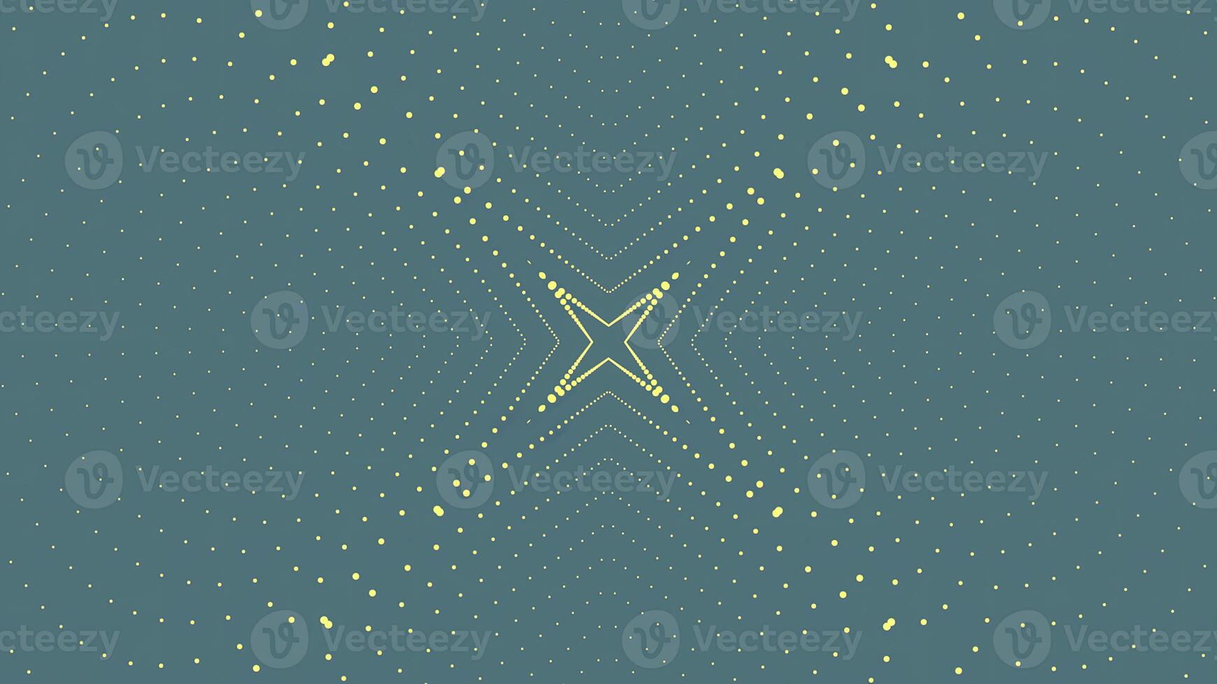 Animation of moving dots in tunnel effect pattern. Animation. Dots move in stream towards center in 3D space. Immersion in pattern of dots in flow of 3D space photo