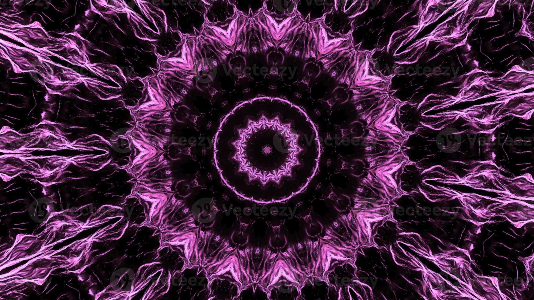Abstract fractal flower spreading like electrical energy. Animation. Mandala ornament in a shape of a flower. photo