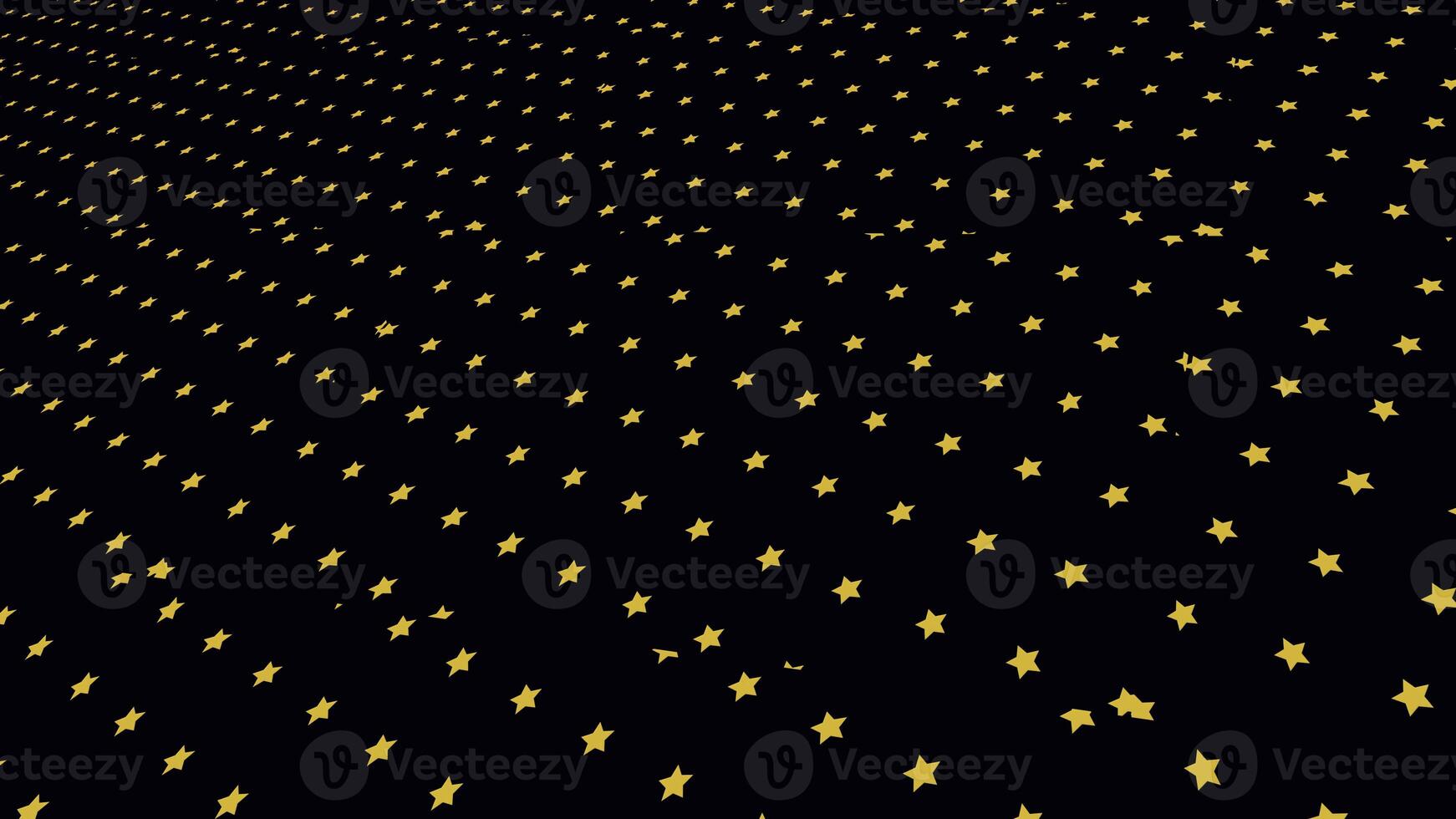 filas de pequeño mismo Talla estrellas Moviente y giratorio. animación. minúsculo hilado estrellas o copos de nieve. foto