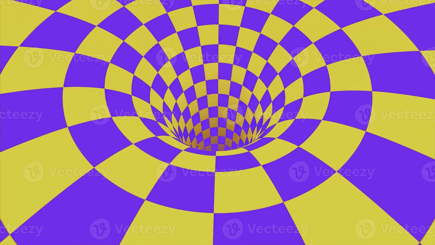 Chequered optical Illusion. Animation. Abstract visualization of a space wormhole or black hole. photo