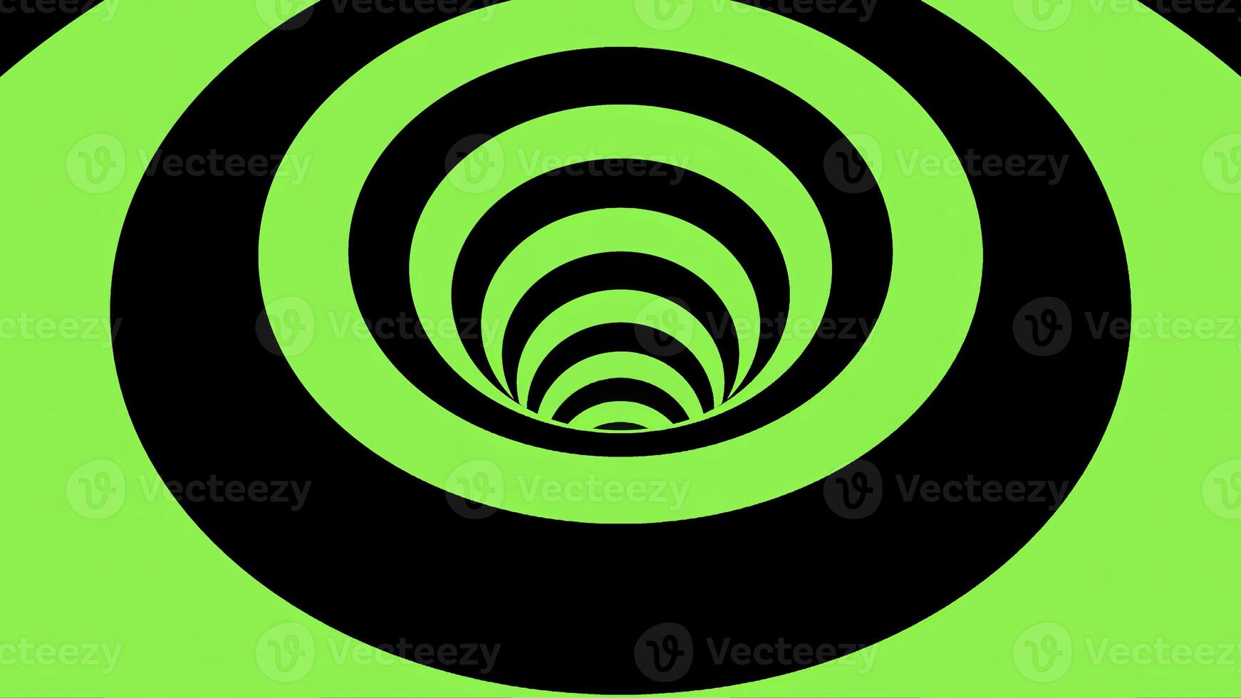 Green and black hypnotic spiral background. Animation. Contrasting optical illusion. photo