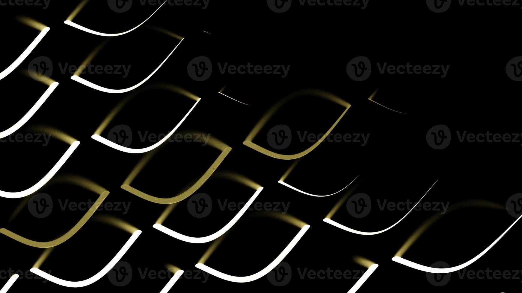 Slowly flowing geometric shapes on a black background. Design. Abstract scale pattern. photo