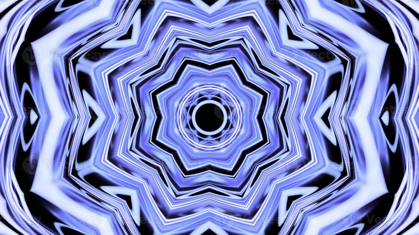 Abstract dynamic geometric tunnel, fractal element background. Design. Colorful star shaped kaleidoscope. photo