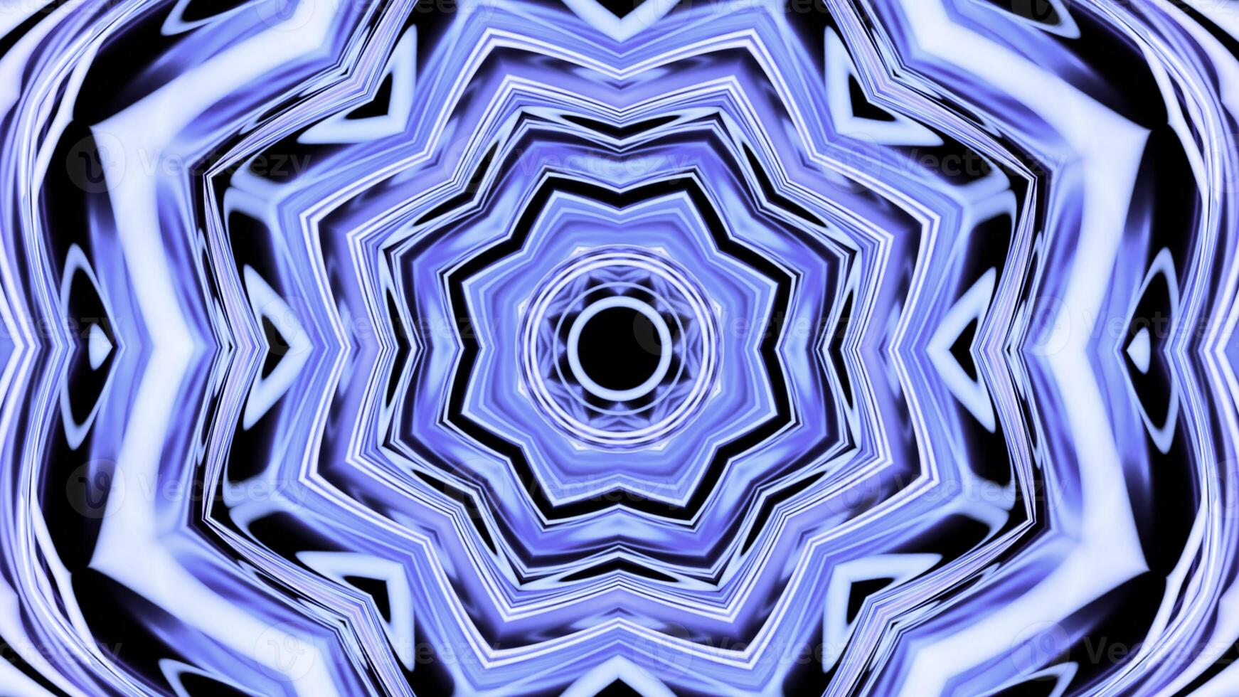 Abstract dynamic geometric tunnel, fractal element background. Design. Colorful star shaped kaleidoscope. photo