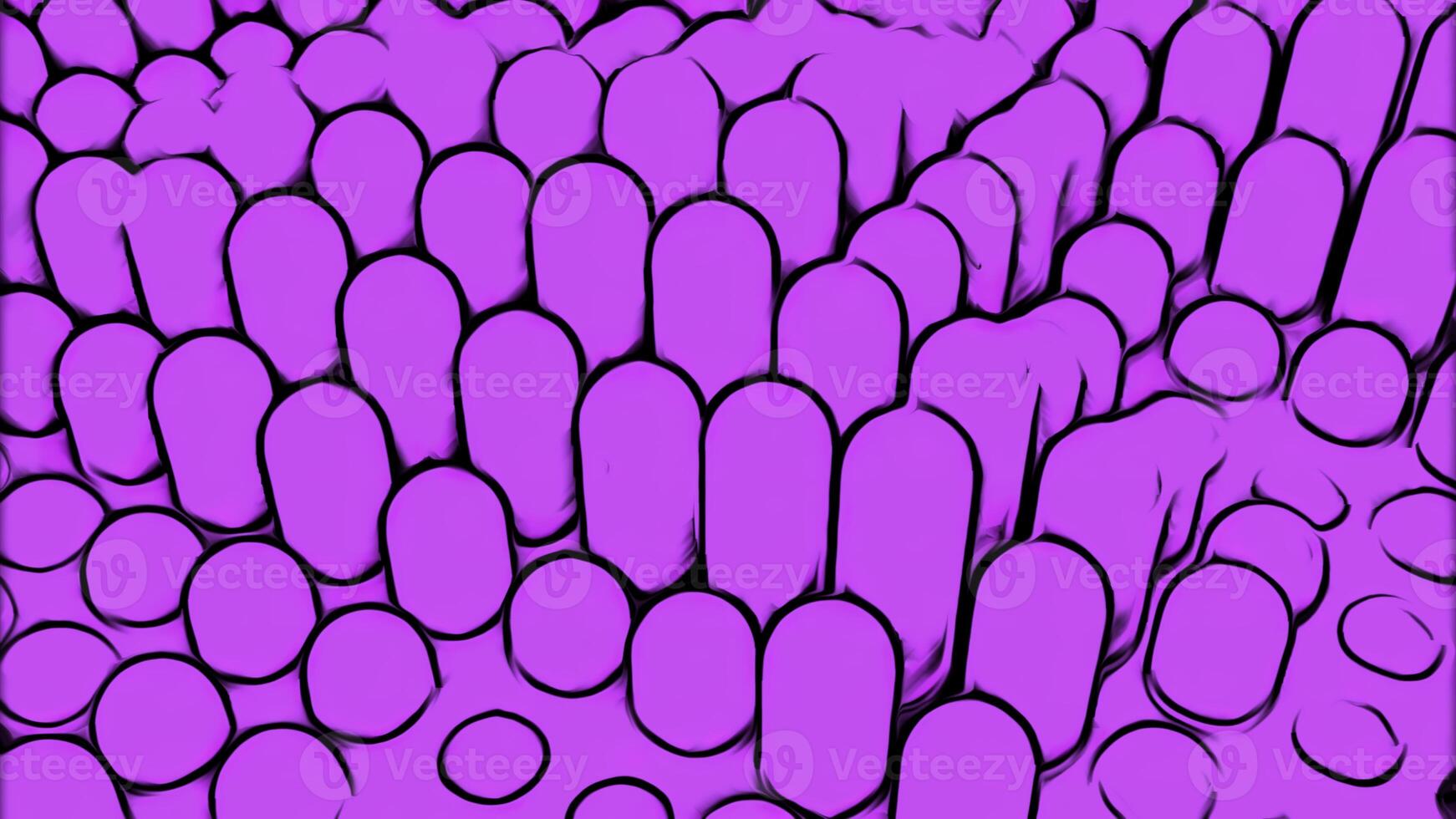 Up and down sliding columns of purple color. Design. Cartoon style of wavy background of long 3d shapes. photo
