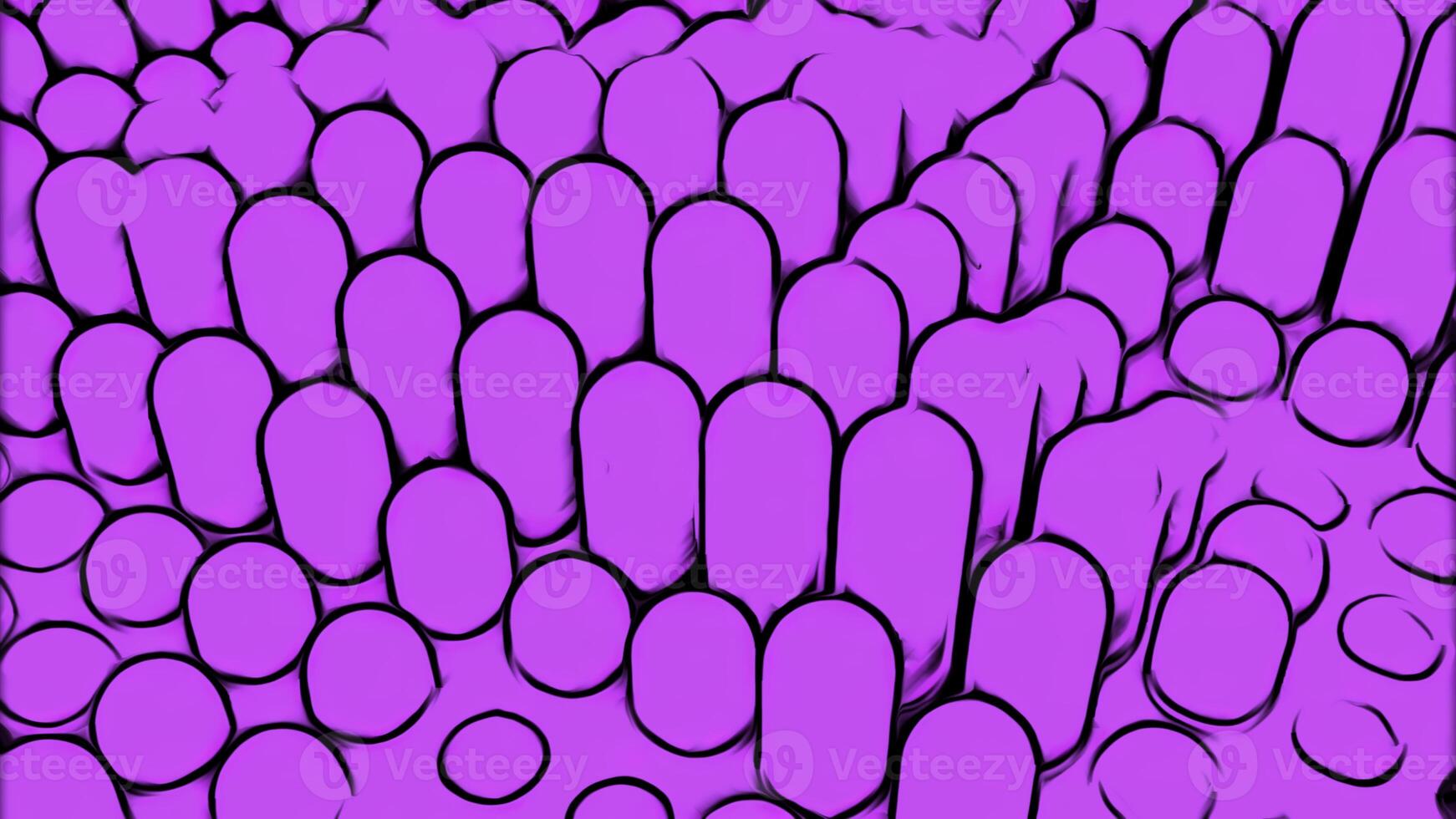Up and down sliding columns of purple color. Design. Cartoon style of wavy background of long 3d shapes. photo
