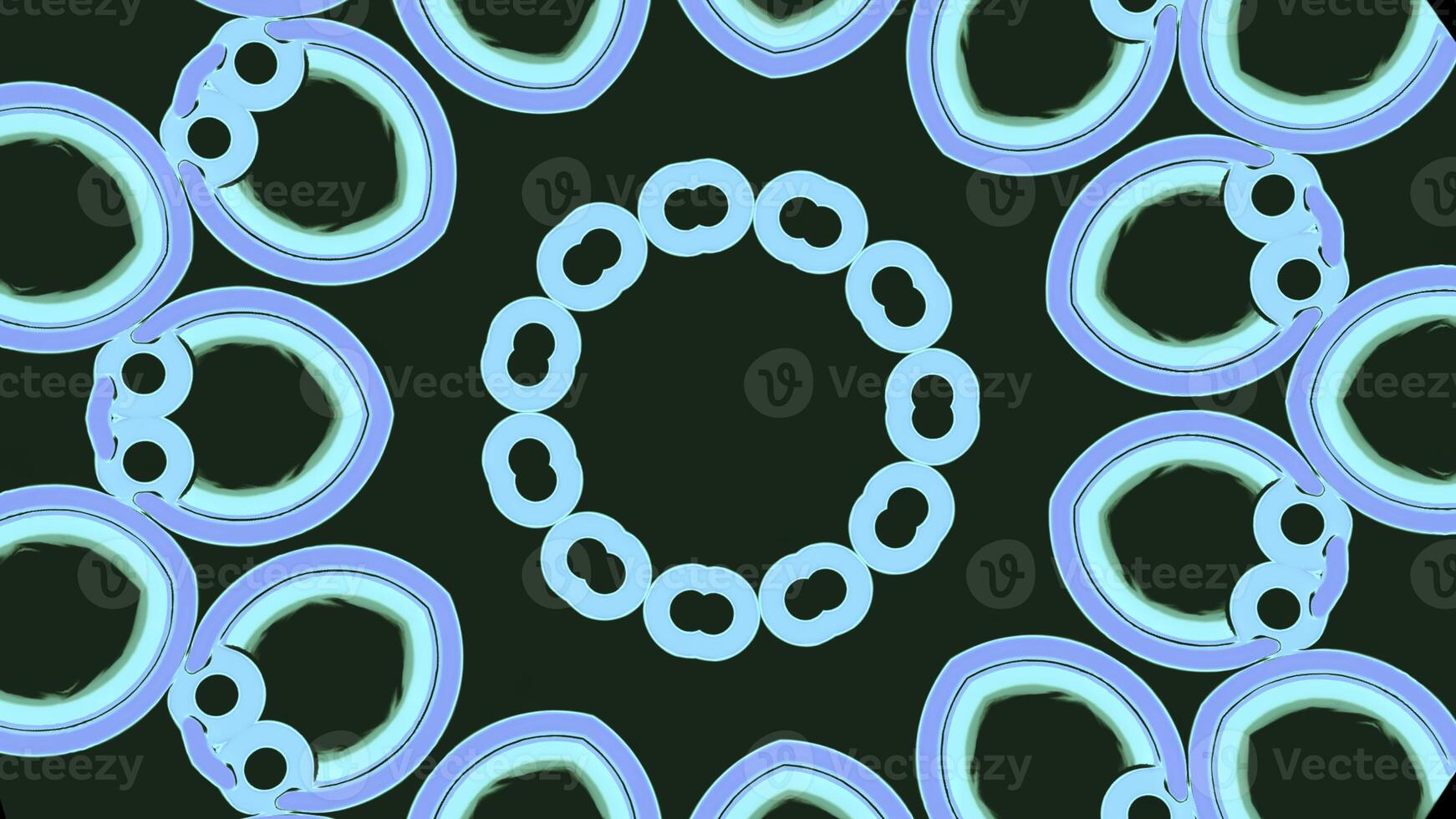 Abstract motion that forms a circle ornament pattern. Design. Kaleidoscope with oval shapes. photo