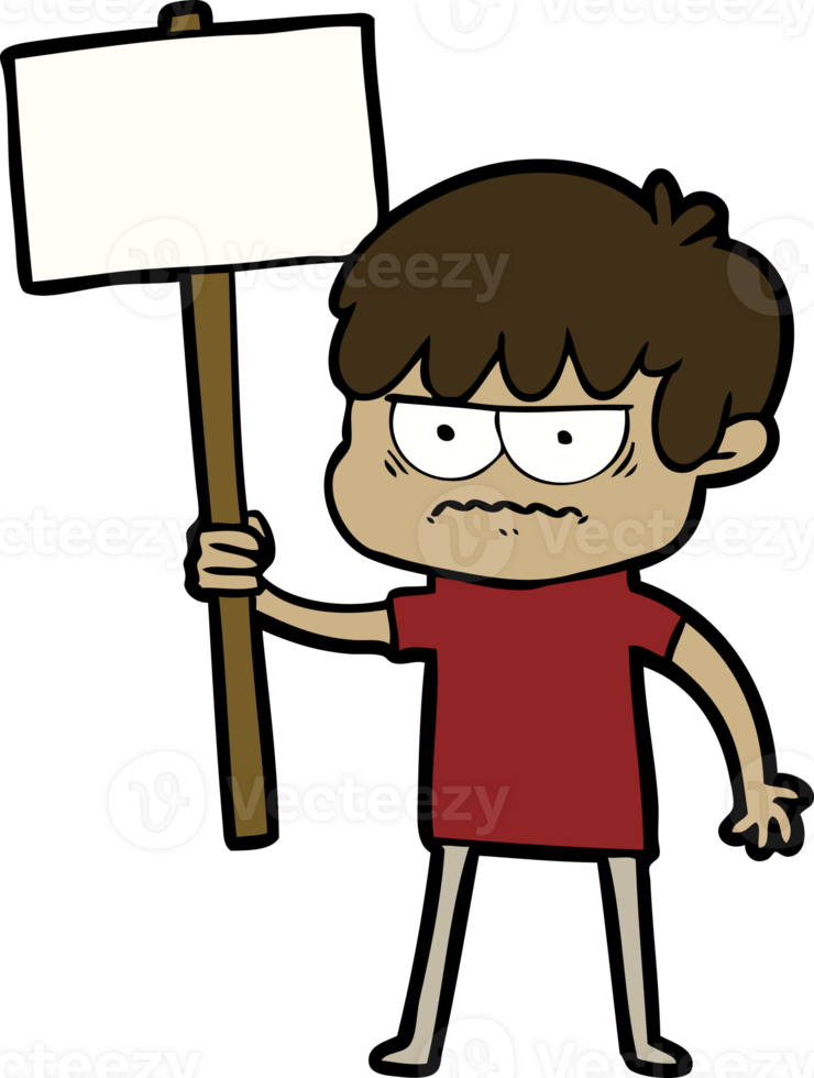 annoyed cartoon boy png