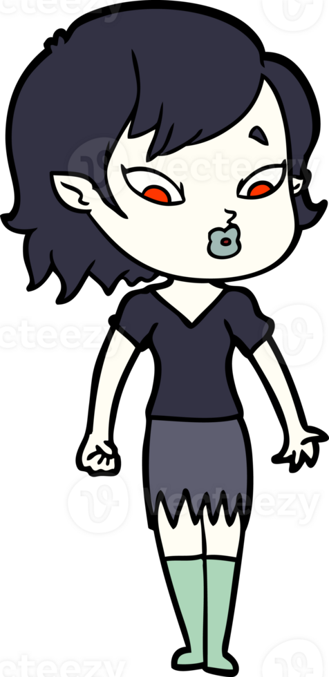 cute cartoon vampire girl png
