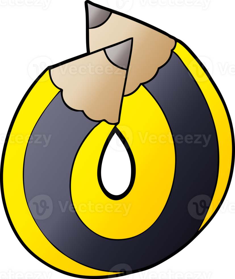 cartoon bent pencil png