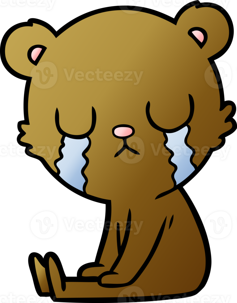 crying bear cartoon chraracter png
