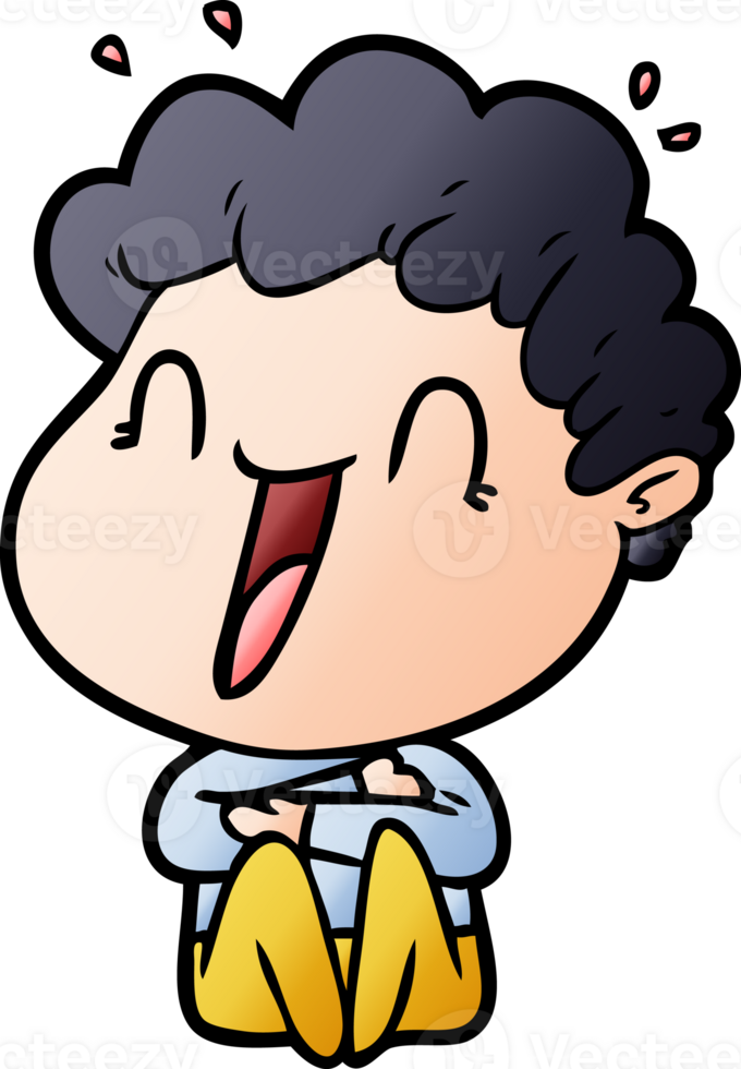 cartoon happy man png